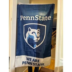 Penn State Nittany Lions Vertical Flag We Are Penn State Navy Blue White Banner